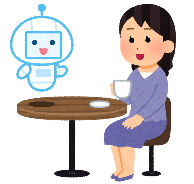 Woman talking to AI Chatbot